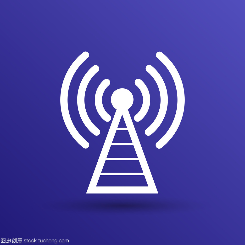 天線圖標塔電臺肥大信號天線矢量網絡